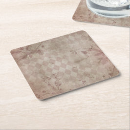 Posavasos Cuadrado De Papel pink