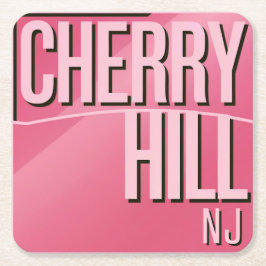 Posavasos Cuadrado De Papel Pink Cherry Hill NJ Coasters