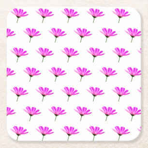 Posavasos Cuadrado De Papel Pink Daisy