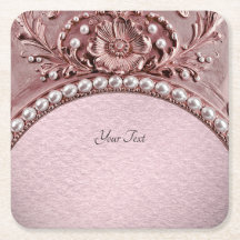 Pink Flower Paper Coaster