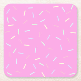 Posavasos Cuadrado De Papel Pink Sprinkles Print Paper Bowl