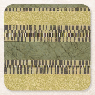 Posavasos Cuadrado De Papel Pintura del panel de Multipatterned