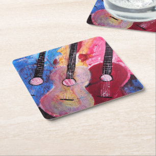 Posavasos Cuadrado De Papel Pintura Jamming be Goode de Alfred Fox