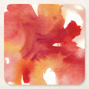 Posavasos Cuadrado De Papel Pinturas abstractas de la acuarela