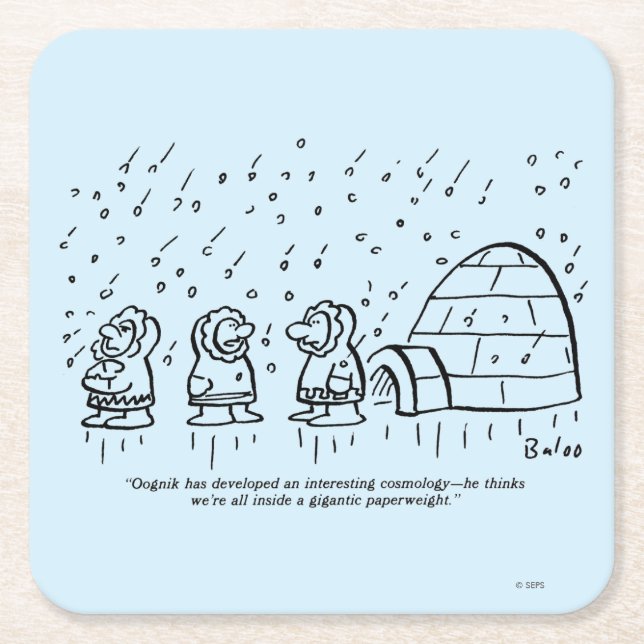 Posavasos Cuadrado De Papel Pisapapeles (Anverso)