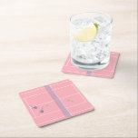 Posavasos Cuadrado De Papel Pista de tenis rosa Jugador de tenis moderno Prepp<br><div class="desc">Diseño clásico personalizado de canchas de tenis de color rosa con raquetas de tenis clásicas, de moda, preppy y elegantes y bolas de tenis verdes. Un regalo sencillo y minimalista para su entrenador de tenis o su equipo de tenis. Regalo personalizado para un jugador de tenis. Ilustracion de pista de...</div>