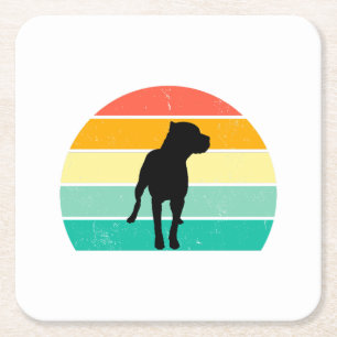 Posavasos Cuadrado De Papel Pit Bull