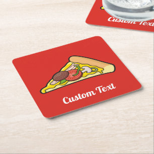 Posavasos Cuadrado De Papel Pizza slice