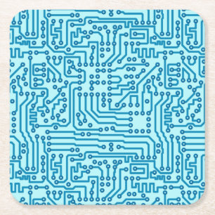 Posavasos Cuadrado De Papel Placa de circuito electrónica de Digitaces