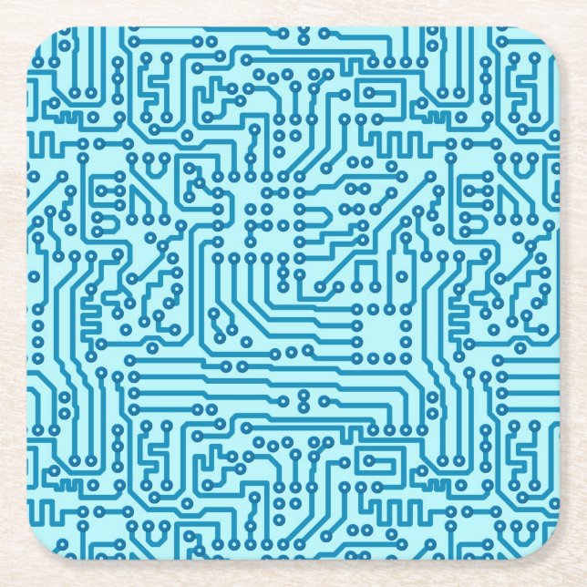 Posavasos Cuadrado De Papel Placa de circuito electrónica de Digitaces (Anverso)