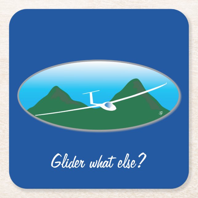 Posavasos Cuadrado De Papel ¿Planeador - qué más? (Anverso)