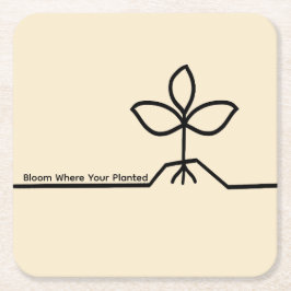 Posavasos Cuadrado De Papel Plant Coaster