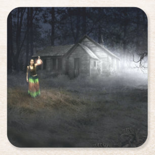 Posavasos Cuadrado De Papel Plantilla