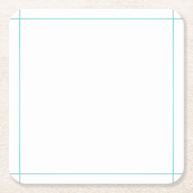 Posavasos Cuadrado De Papel Plantilla de escayola de papel (Anverso)