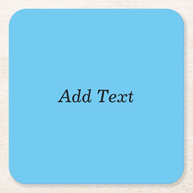 Posavasos Cuadrado De Papel Plantilla de Personalizado de texto de adición ver (Anverso)