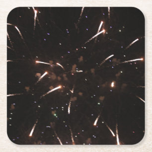 Posavasos Cuadrado De Papel Plataforma para bebidas de fuegos artificiales