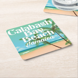 Posavasos Cuadrado De Papel Playa Bamboo Jamaica