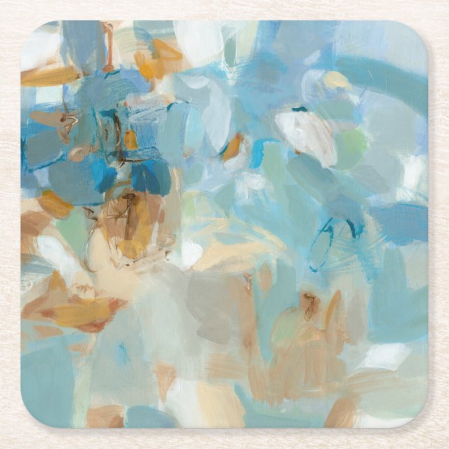 Posavasos Cuadrado De Papel Playa de Sparkle (Anverso)