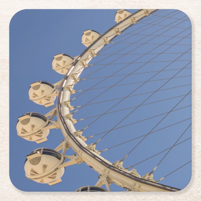 Posavasos Cuadrado De Papel Plaza de piedra estilo Las Vegas (Anverso)