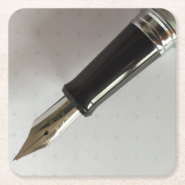 Posavasos Cuadrado De Papel Pluma estilográfica