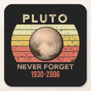 Posavasos Cuadrado De Papel plutonio nunca olvida, eris, luna, astronomía, ast