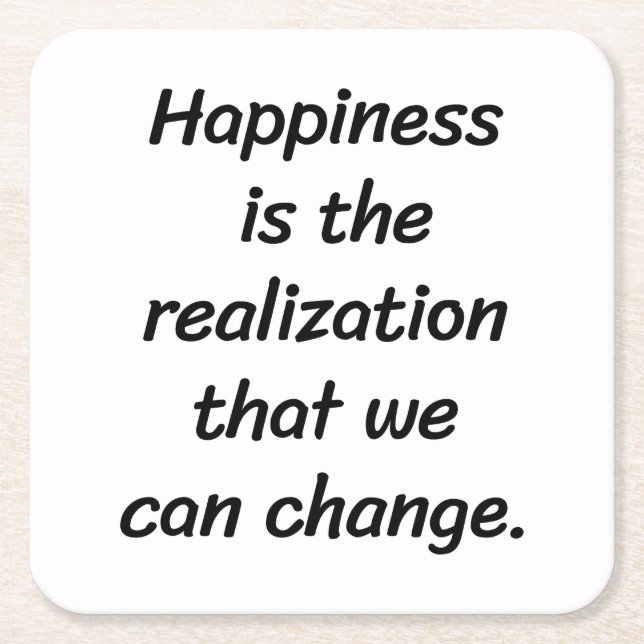 Posavasos Cuadrado De Papel Podemos cambiar la montaña de papel (Anverso)