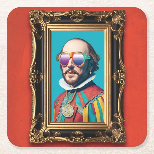 Posavasos Cuadrado De Papel Polishing Shakespeare (Anverso)