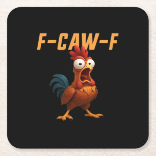 Posavasos Cuadrado De Papel Pollo F-Caw-F Pollo Divertido F-Caw-F Accesorios R