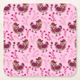 Posavasos Cuadrado De Papel Pollos de carne