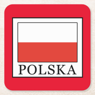 Posavasos Cuadrado De Papel Polska