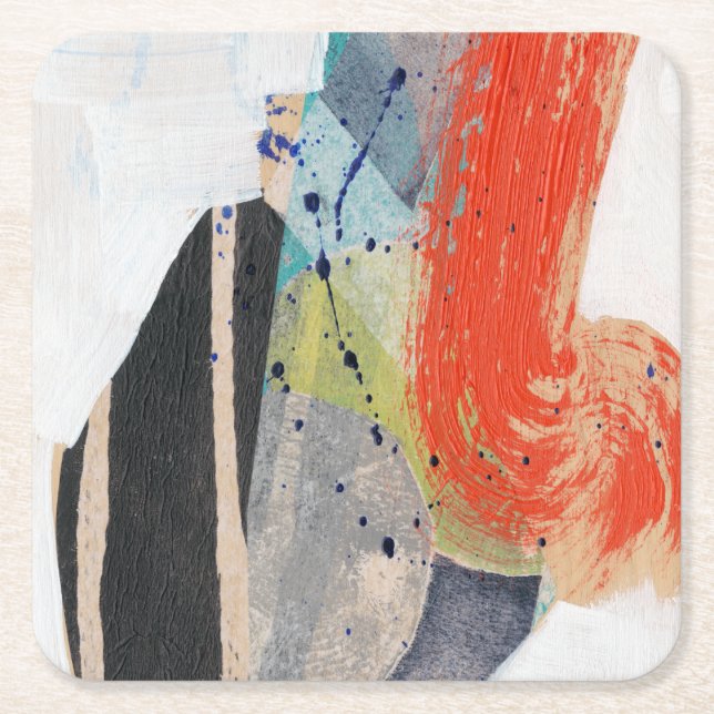 Posavasos Cuadrado De Papel Pop Quirk I (Anverso)