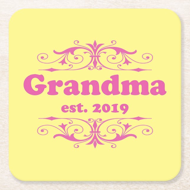 Posavasos Cuadrado De Papel Por esa "Abuela 2019" especial (Anverso)