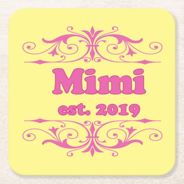Posavasos Cuadrado De Papel Por Ese Especial "Mimi 2019" (Anverso)