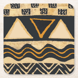 Posavasos Cuadrado De Papel Portavasos africanos