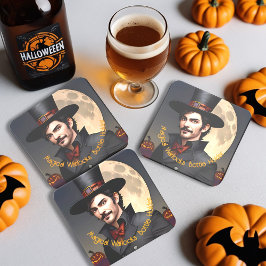 Posavasos Cuadrado De Papel Portavasos de Brujos Mágicos de Halloween
