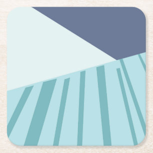 Posavasos Cuadrado De Papel Posavasos de cartón blå