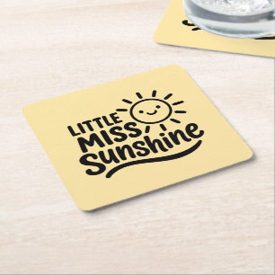Posavasos Cuadrado De Papel Posavasos de cartón – Little Miss Sunshine