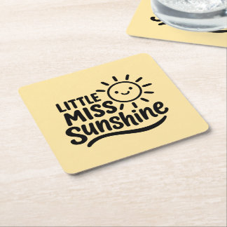 Posavasos Cuadrado De Papel Posavasos de cartón – Little Miss Sunshine