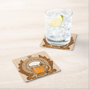 Posavasos Cuadrado De Papel Posavasos de cerveza para la cueva del hombre - Co