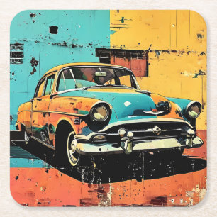 Posavasos Cuadrado De Papel Posavasos de coche #2