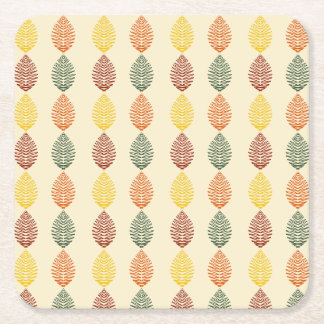 Posavasos Cuadrado De Papel Posavasos de Hojas de Otoño