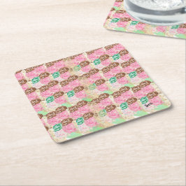 Posavasos Cuadrado De Papel Posavasos de papel: sabores de helado
