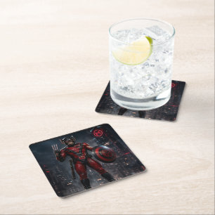 Posavasos Cuadrado De Papel posavasos para bebidas de héroe de munkus para dec