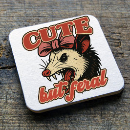 Posavasos Cuadrado De Papel Possum dulce pero fértil: Humor sarcástico vintage