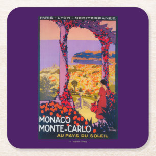 Posavasos Cuadrado De Papel Poster promocional del viaje