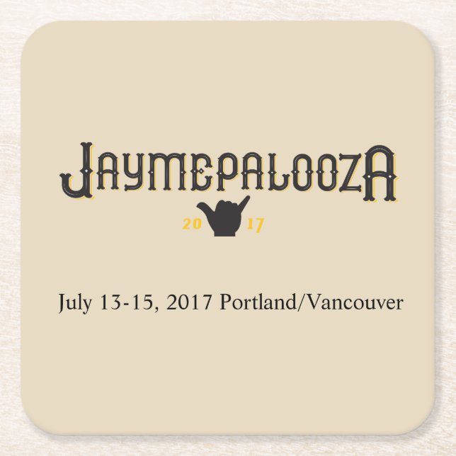 Posavasos Cuadrado De Papel Práctico de costa (Anverso)