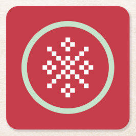 Posavasos Cuadrado De Papel Práctico de costa del tiempo del suéter del copo