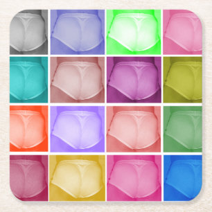 Posavasos Cuadrado De Papel Prácticos de costa calientes de los bollos de x