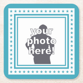 Posavasos Cuadrado De Papel Prácticos de costa DE ENCARGO de la FOTO y del