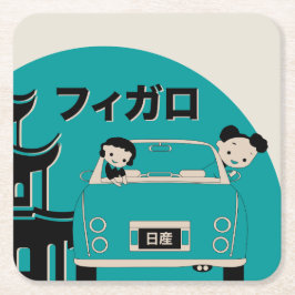 Posavasos Cuadrado De Papel Prácticos de costa de Figaro